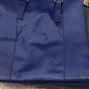 Banana Republic Blue Leather Tote
